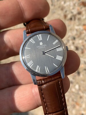 Gorgeous Vintage Universal Geneve 842.101 mens dress watch 31mm swiss made Grey | eBay Gorgeous Vintage Universal Geneve 842.101 mens dress watch 31mm swiss made Grey | eBay