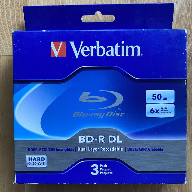 Verbatim 97237 Blu-ray Dual Layer Bd-r DL 6x Disc Ver97237 for sale ...