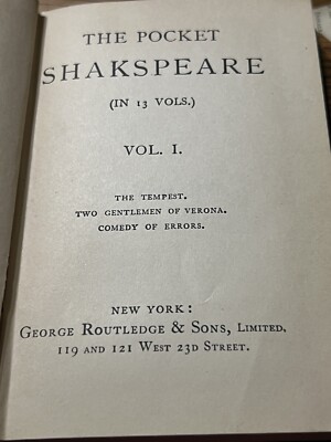 The Pocket William Shakespeare Shakspeare Antique 13 Vols Complete Original Box 