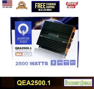 Quantum Audio QEA2500.1D Monoblock Class-D Car Subwoofer Amplifier 2500 Watts