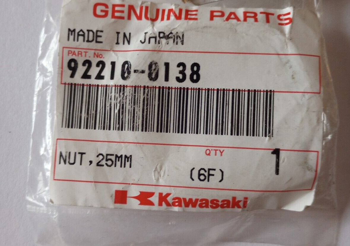 Kawasaki Nut 25MM NOS 92210-0138 (L-3611) | eBay