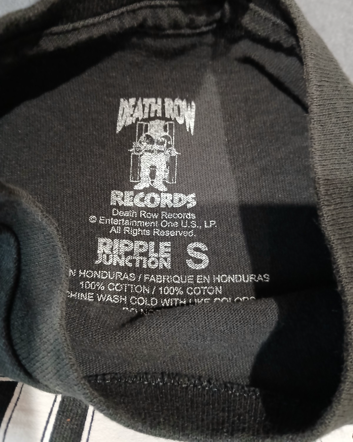 FILA Ripple Junction Death Row Records camicia uomo piccola nera maglione grafico FAST SH