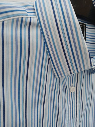 Jack Reid 17" Collar Blue Stripe Cotton Rich button up Long Sleeve Shirt P2P 24" - Picture 6 of 20