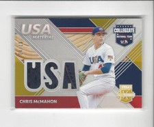 2020 Elite Extra Edition USA Materials Gold Chris McMahon JERSEY Rockies /10 