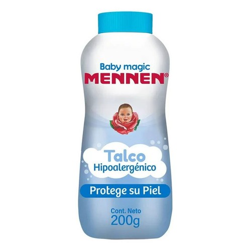 2 X Talco para bebé Mennen baby magic hipoalergénico azul 200 g