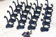 20 Pcs Cast Iron Vintage Style Coat Hooks Hat Hook Rack Hall Tree Gloss Black