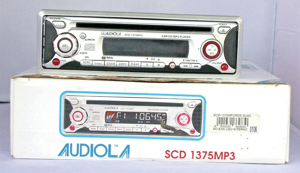 AUTORADIO AUDIOLA  SCD 1375 mp 3  CON IMBALLO ORIGINALE E ISTRUZIONI - Immagine 3 di 4