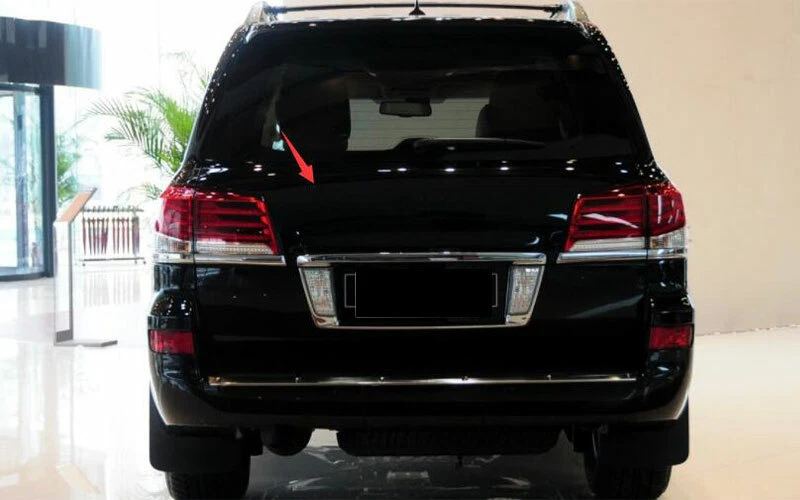 Glossy Black Rear Trunk Spoiler Wing Flap Trim 1pcs For Lexus LX570 2008-2015 - Image 2 of 4