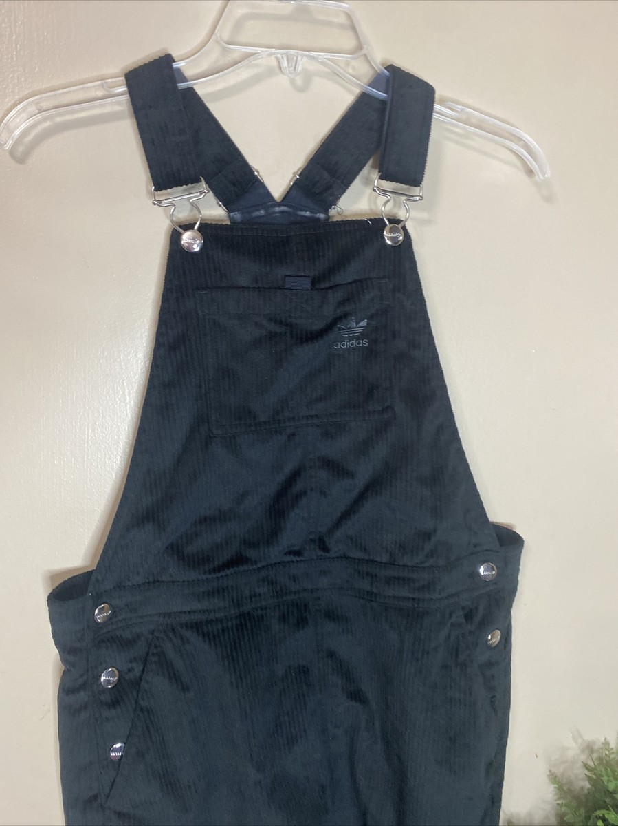 Adidas Black Dungaree Overalls Corduroy Dress Small | eBay