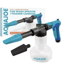 Aqua Joe AJ-SPXN 2-in-1 Hose-Powered Adjustable Foam Cannon Spray Gun Blaster