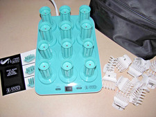 CALISTA TOOLS HOT WAVERS Hairsetter 12 Hot Rollers Curlers with Clips, BAG Inst