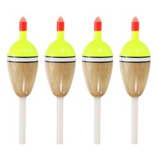 Fishing Floats Rigs 1.5 Inch, 4 Pack Oval Fishing Bobber Gear, Red/Yellow
