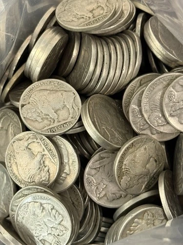 ALL 1930s 5c Buffalo Nickels Roll Lot of 40 FULL DATE Coins Mixed Mints P D S