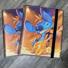 Disney Lorcana TCG Stitch Lorebook Card Portfolio Binder LOT of 2