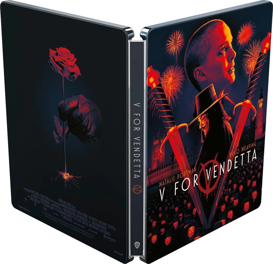 NEW V for Vendetta 4K SteelBook UHD Blu-ray (UK)[2005] No Dent - Ships Next Day - Image 4 of 4