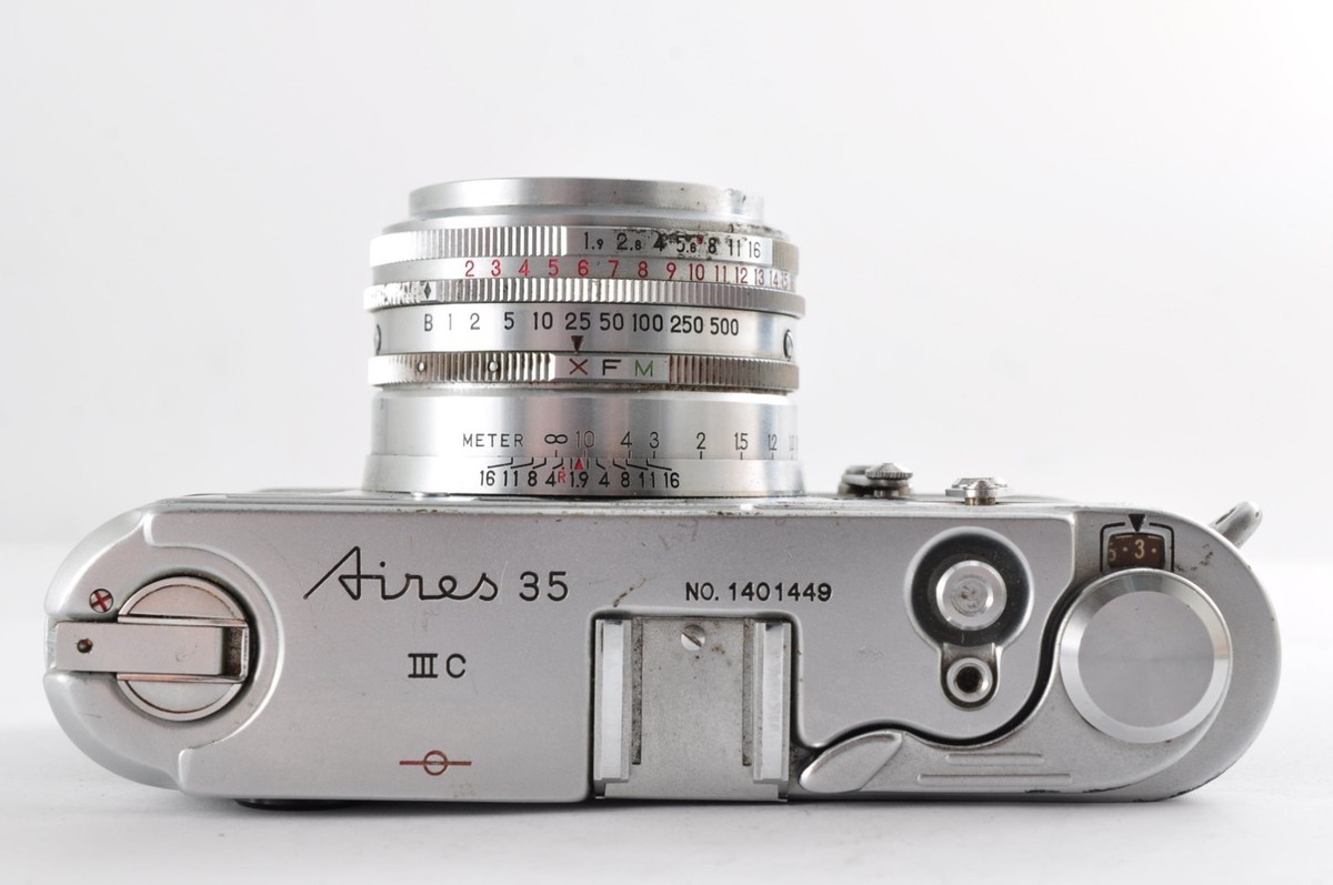 Aires 35 IIIC Rangefinder Camera Coral 45mm f/1.9 [Exc+] Japan