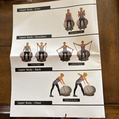 Exercise Ball with Resistance Bands & Stability Base Home Deluxe Workout Set - Picture 6 of 9