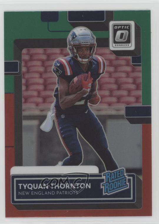 2022 Donruss Rated Optic Preview Red & Green Tyquan Thornton Rookie RC 1k9e
