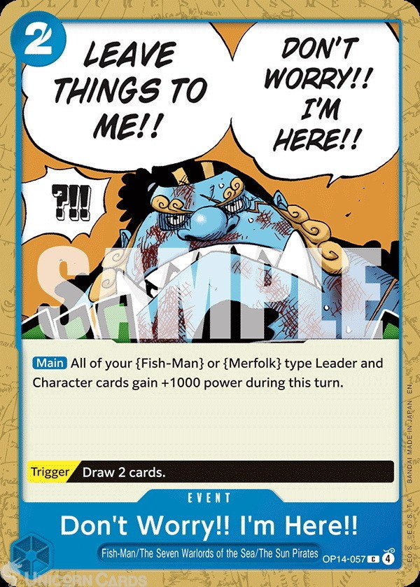 OP14-057 Don't Worry!! I'm Here!! : Common English One Piece TCG Card : OP14: Th