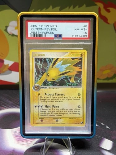 POP 1  Jolteon EX Pokémon Reverse Foil Unseen Forces PSA 8.5 !