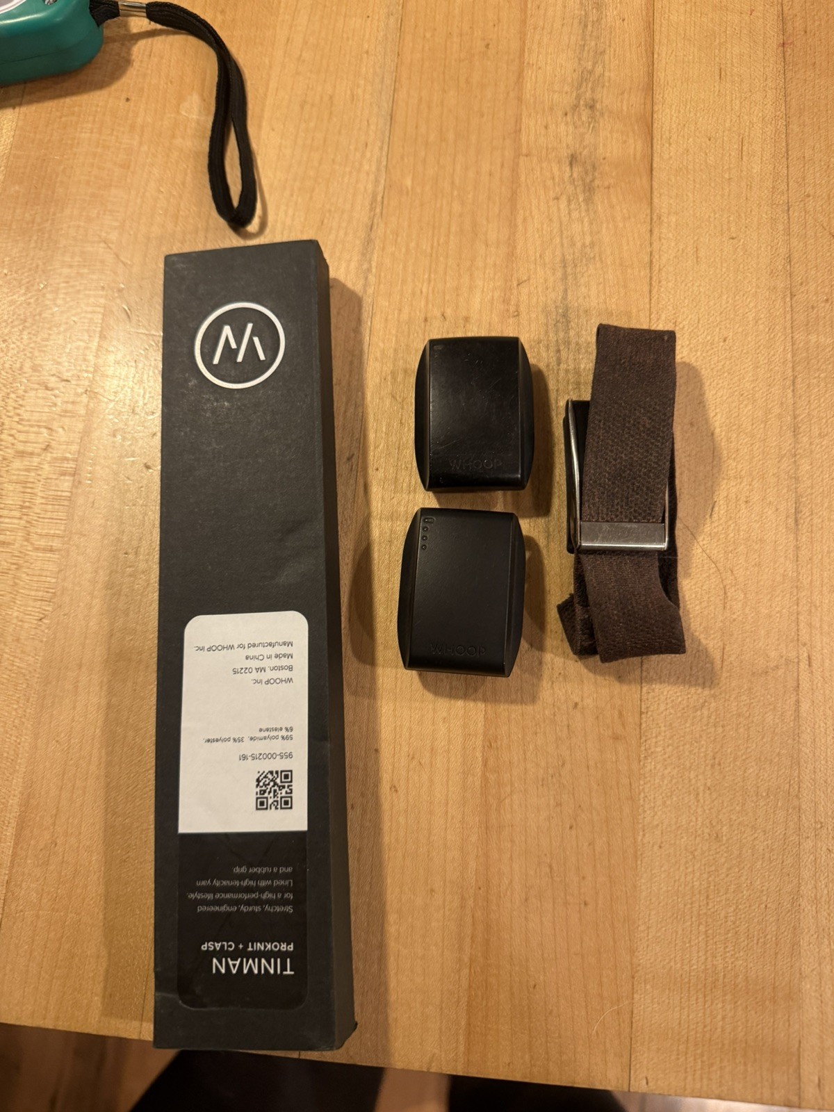 Whoop 3.0 Fitness Tracker with 2 Chargers  Black and a new strap 