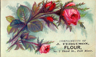 Victorian Trade Cards 1880-1890's J. Ferguson, Flour, Fall River, Massachusetts