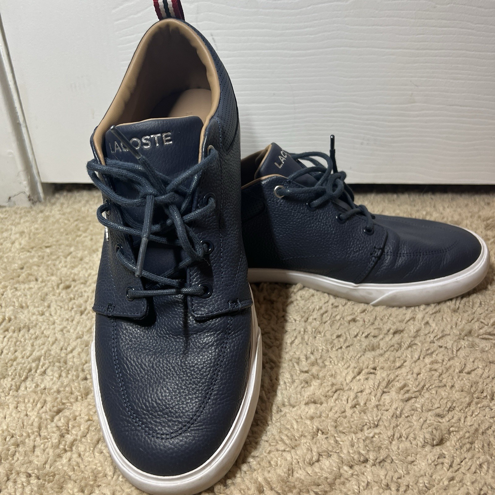 Lacoste Bayliss 119 1 U Sneakers Black Lace-Up Preppy Nautical Leather Uppers 10