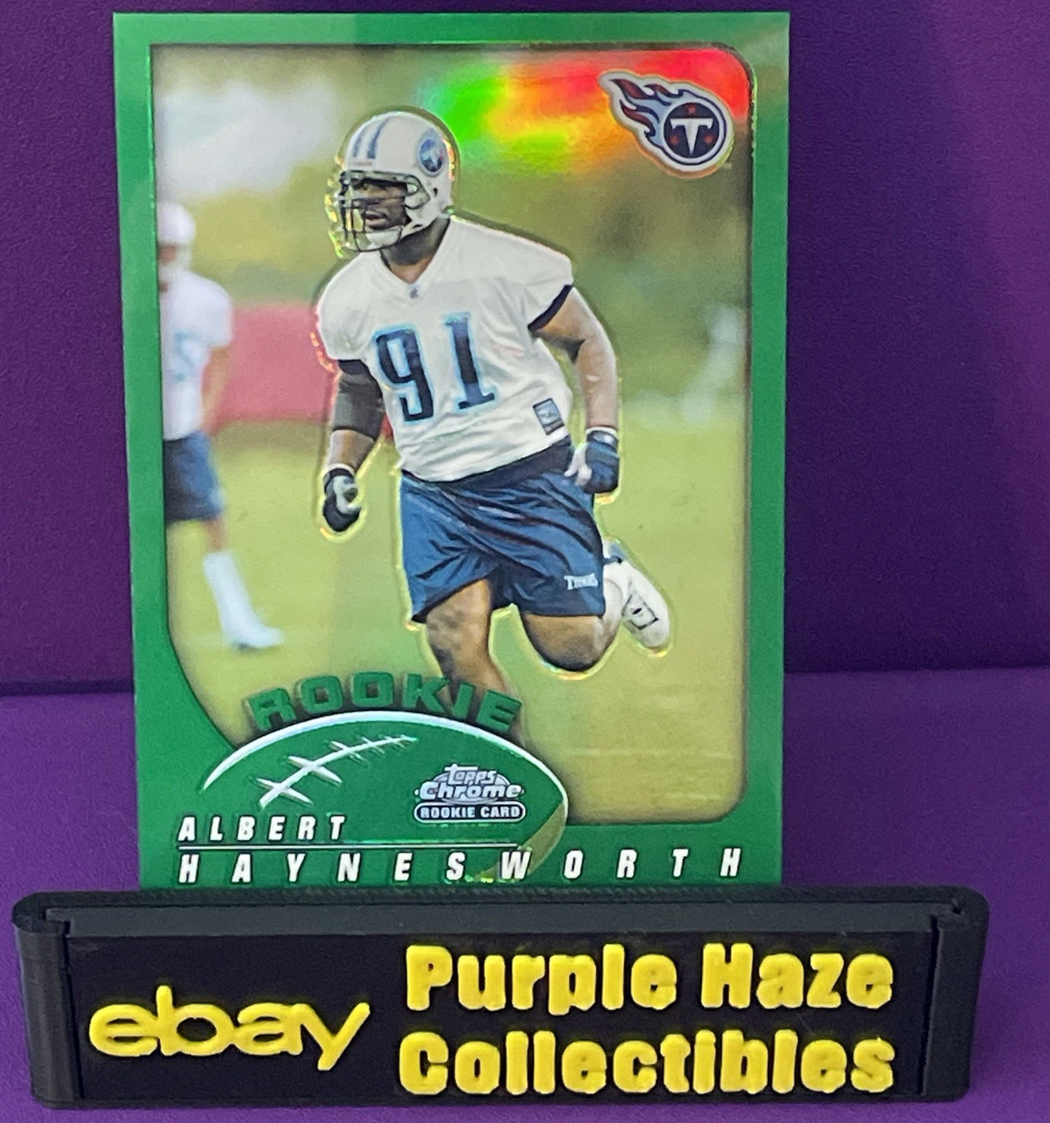 2002 Topps Chrome - Rookie Refractor Albert Haynesworth #186 (RC) Titans