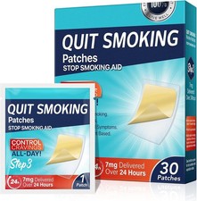 Quit Smoking Patch Step 3 7mg 30-Count Stickers 2-Week Smoking Aid