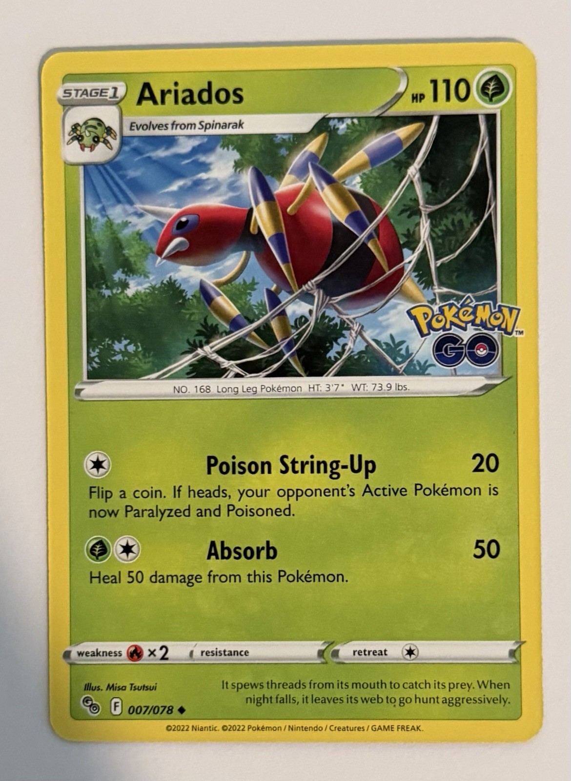 Ariados - U - 007/078 - Pokemon - Pokemon GO - NM/M - Regular