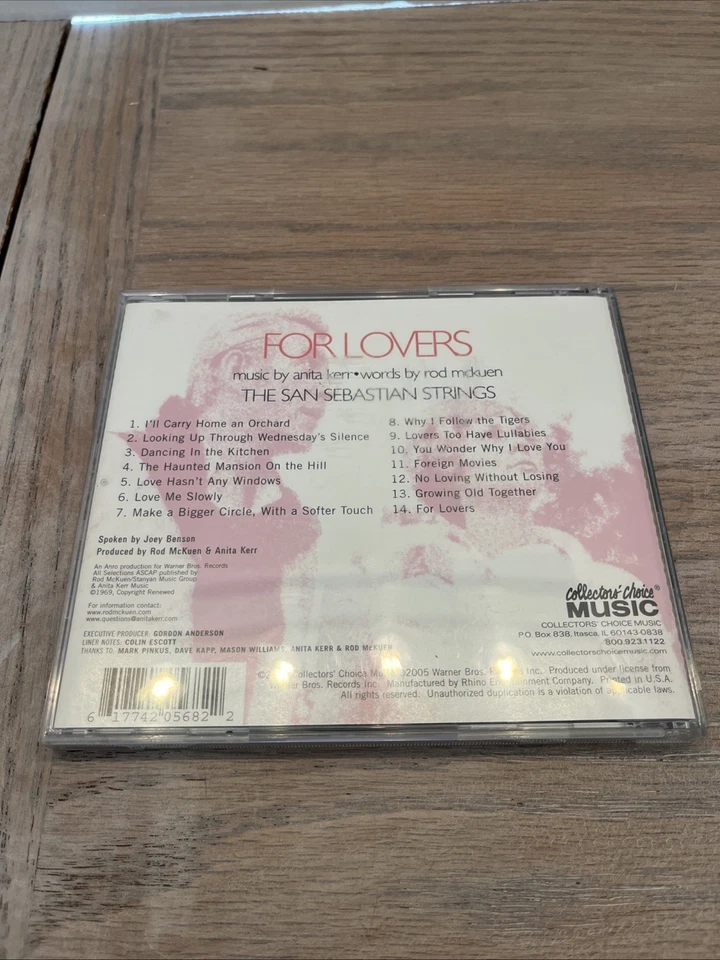 The San Sebastian Strings : Anita Kerr, Rod McKuen For Lovers CD Easy Listening Foto 2 de 4