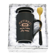 Joymaking Coffee Mug 2026 Retirement Gift for Men Funny Retired Large, Black
