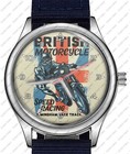 Retro Speed Bike Motor Cycle Racing Collectible Trendy 38mm Face Wrist Watch