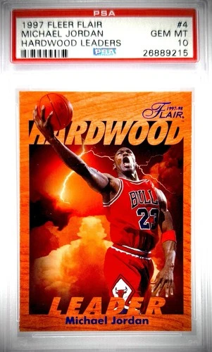 1997 Michael Jordan Fleer Flair Hardwood Leaders PSA 10 *POP 58* RARE Pristine 4
