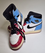 NIKE AIR JORDAN 1 RETRO UK TAGLIA 9,5 HIGH FEARLESS UNC CHICAGO