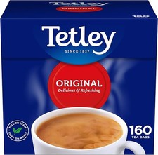 Tetley Original Tea Bags 160 Pack Full Flavoured Black Tea 0.03 per strip