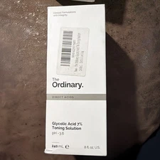 The Ordinary Glycolic Acid 7% Toning Solution Direct Acids 240mL 8oz New