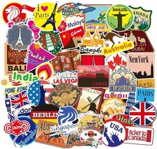 Koffer Aufkleber, Retro Vintage Länder Reise Stickers Für Laptop Computer Helm S