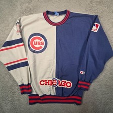 Vintage Champion Cubs Crewneck Large 80s 90s Colorblock MLB National League
