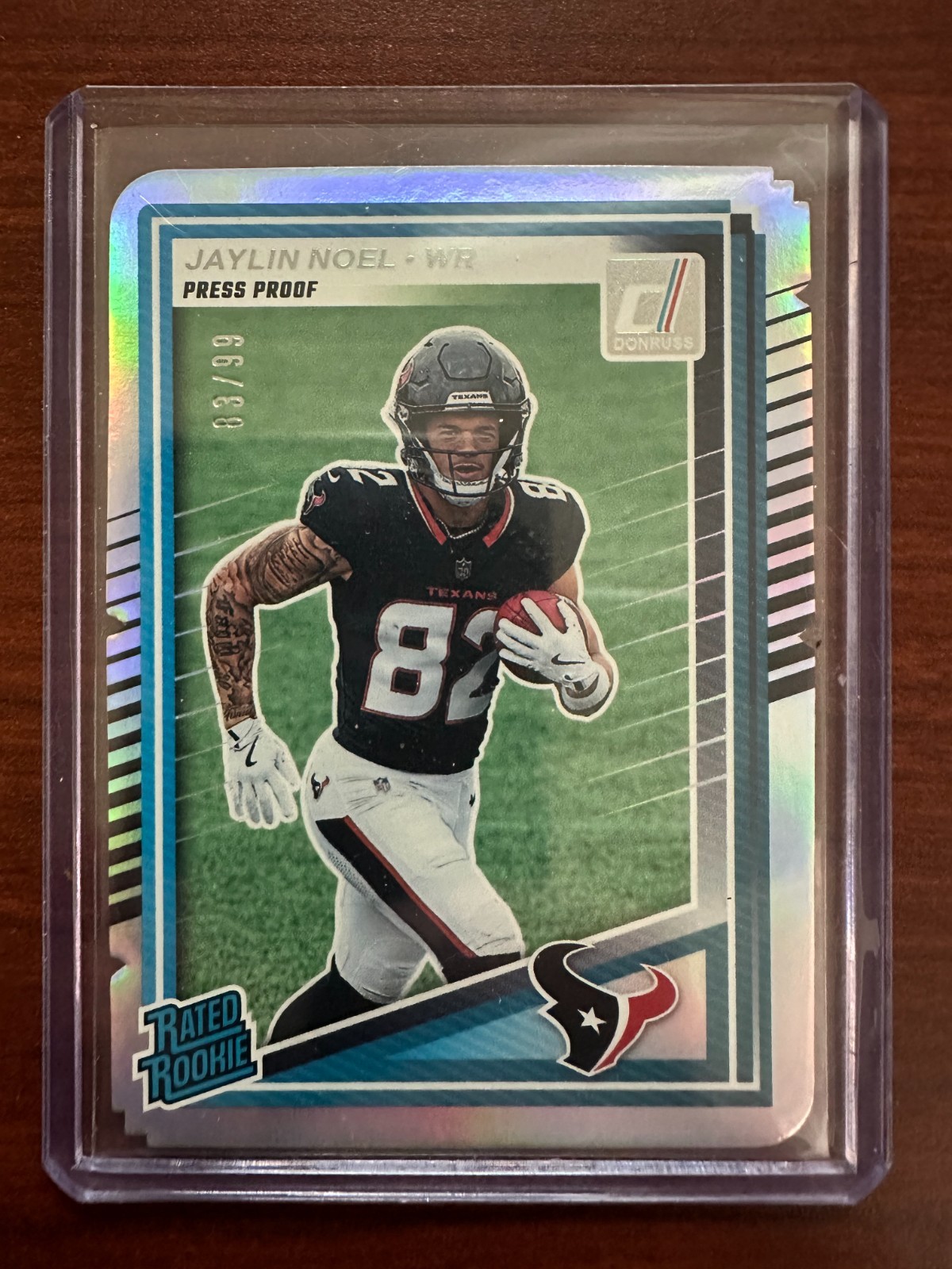 2025 Donruss - Jaylin Noel Rated Rookie Silver Press Proof Die Cut 83/99 #324