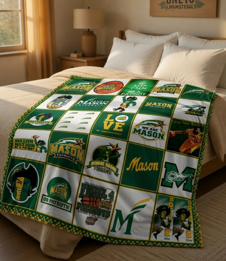 College Mascot Sports Flannel Blanket Stadium Fan Gift Throw