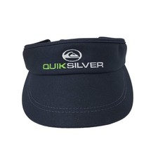 Quiksilver Vintage Visor Hat Terry Cloth Hook Loop Navy Surf Usa Made