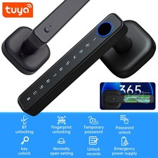 Fingerprint Smart Door Lock Keypad Handle for Home Apartment Office Front Door