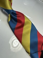 NWT VERSE 9 MULTI COLOR STRIPED STYLE PRINT SILK DESIGNS NECK TIE & HANKY