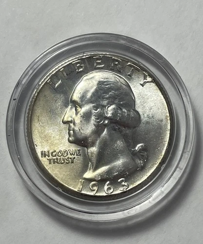 1963 Type B Reverse Silver Washington Quarter BEAUTIFUL UNC