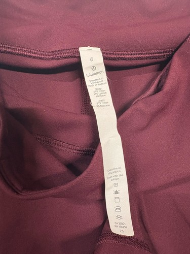 Leggings cortos Lululemon Pace Rival 22" púrpura rojo para mujer talla 6 - Imagen 4 de 4