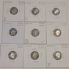 [Lot of 9] 1998-2003 S Proof 90% Silver Roosevelt Dime Uncirculated 10C