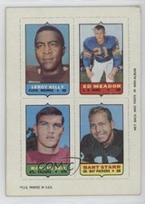 1969 Topps Mini-Cards (4-in-1) Leroy Kelly Eddie Meador Ray Ogden Bart Starr 0a3