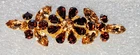 Rare Vintage Miriam Haskell Goldtone Filigree-Back Rhinestone Brooch 3 1/2"
