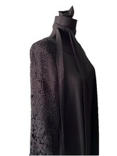 SHEIN Black Romantic long sleeve knee length dress Woman’s Sz L Fairy Goth